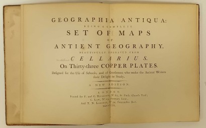 Geographia antiqua: being a complete set of maps of antient geography, beautifully engraved from Cellarius