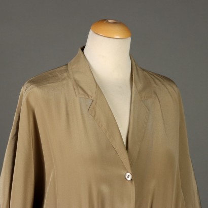 Max Mara Vintage Beige Silk Dress