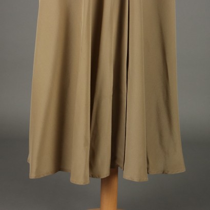 Vestido de seda beige vintage de Max Mara