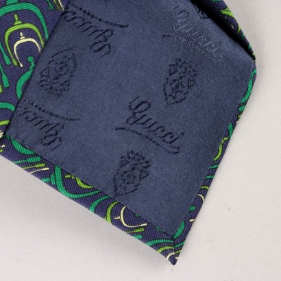 Gucci Vintage Blue and Green Tie