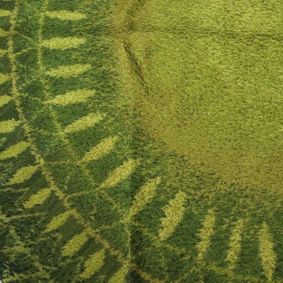 Green vintage carpet - Italy