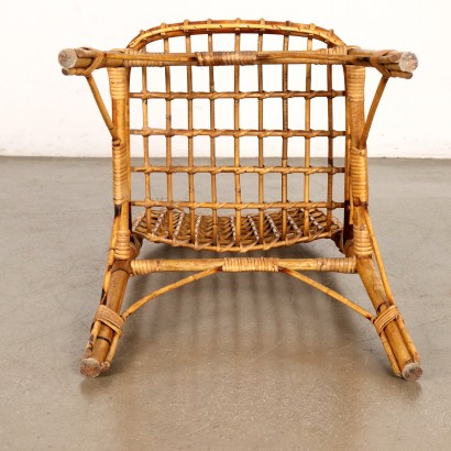 Grupo de 5 sillas, cinco sillas de bambú de los años 80.