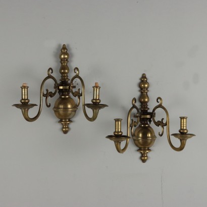 Paire d'Appliques En Bronze De Style Baroque