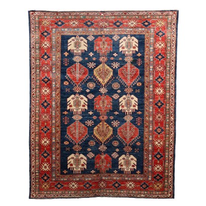 Antique Asian Carpet Cotton Wool Thin Knot Pakistan 92 x 73 In