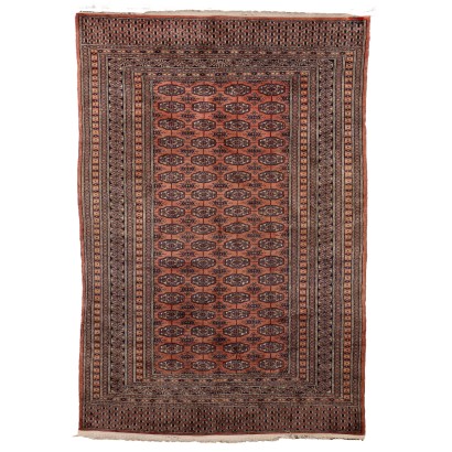 Antique Bukhara Carpet Cotton Wool Thin Knot Pakistan 71 x 48 In