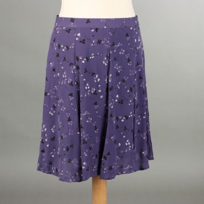 Second Hand Blunauta Skirt Silk UK Size 14 Italy
