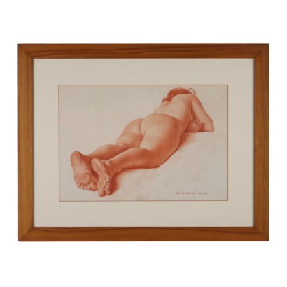 Modern Drawing Ugo Celada da Virgilio Female Nude XX Century