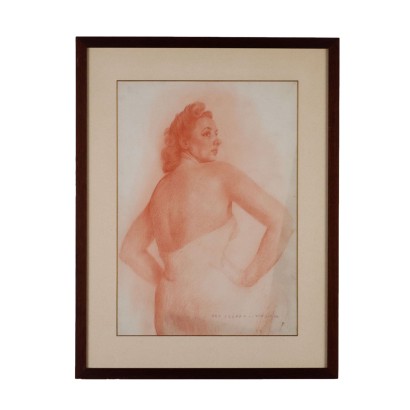 Modern Drawing by Ugo Celada da Viriglio Female Nude XX Century