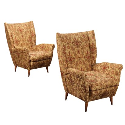 Paar Sessel, zwei Bergere-Sessel aus den 1950er Jahren