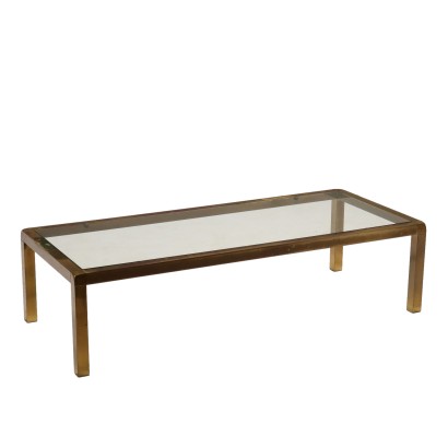 1960s brass coffee table