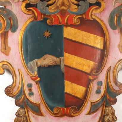 Large Baroque Pasqui Family Coat of Arms