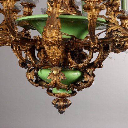 Kronleuchter Napoleon III. aus vergoldeter Bronze