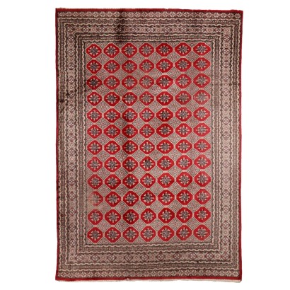 Antiker Bukhara Teppich Wolle Baumwolle Feiner Knoten 279 x 190 cm