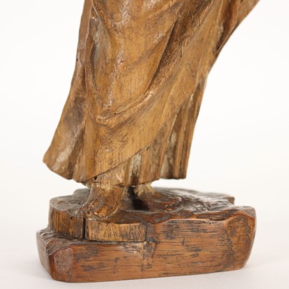 Figure de philosophe sculpture en bois