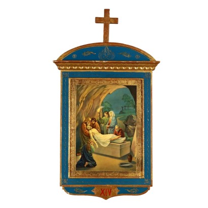 N. 14 plaques peintes Via Crucis, Via Crucis complète
