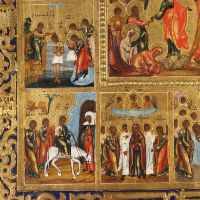 19th century Venetian-Cretan icon, Biblical scenes