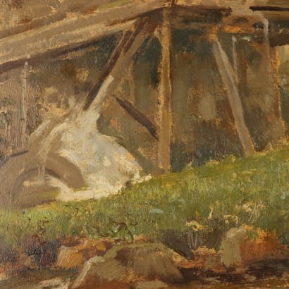 Painting by Carlo Vittori,Landscape with mill,Carlo Vittori,Carlo Vittori,Carlo Vittori