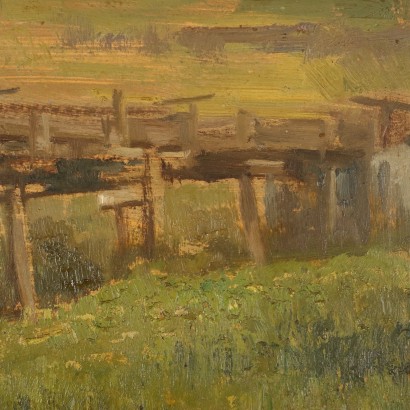 Painting by Carlo Vittori,Landscape with mill,Carlo Vittori,Carlo Vittori,Carlo Vittori