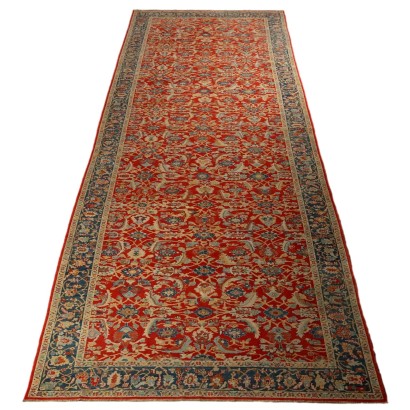 Antique Herat Carpet Cotton Wool Extra-Thin Knot Iran 291 x 98 In
