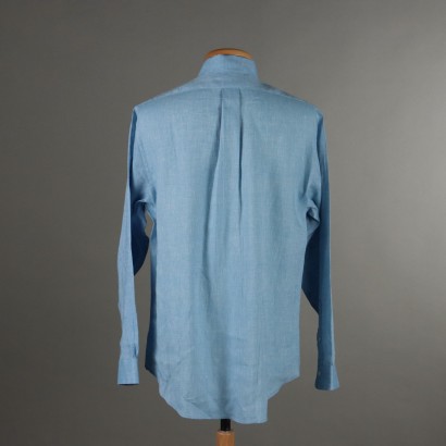 Brooks Brothers Camicia in Lino Azzurra