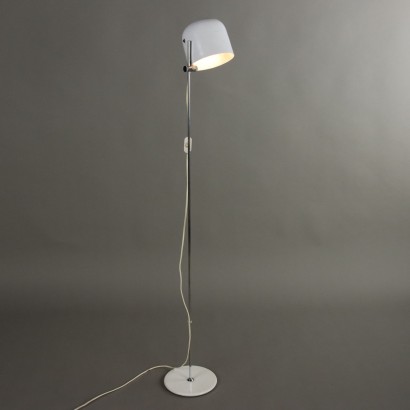 Lampe de Table Vintage Acier Aluminium Italie Années 1960