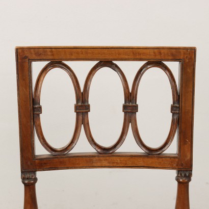 Group of 6 chairs, Group of Neoclassical Walnut Chairs