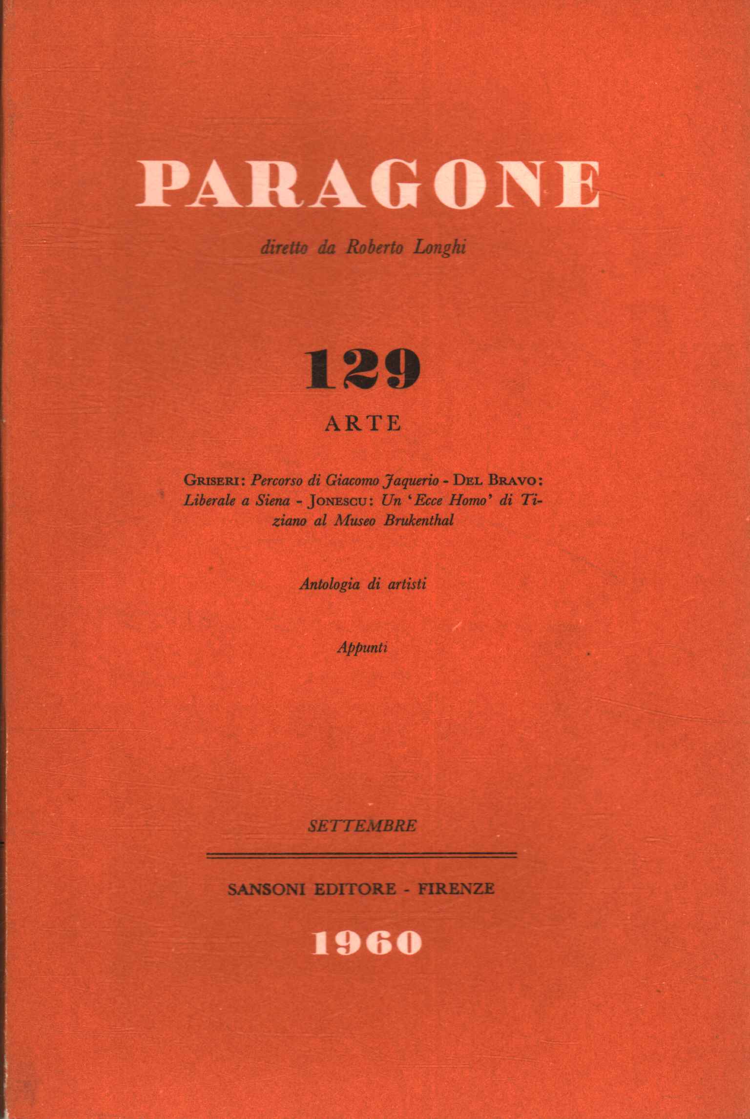 Paragone Arte (Anno XI Numero 129, bi,Paragone Arte (Anno XI Numero 129, bi,Paragone. Arte (Anno XI Numero 129, b