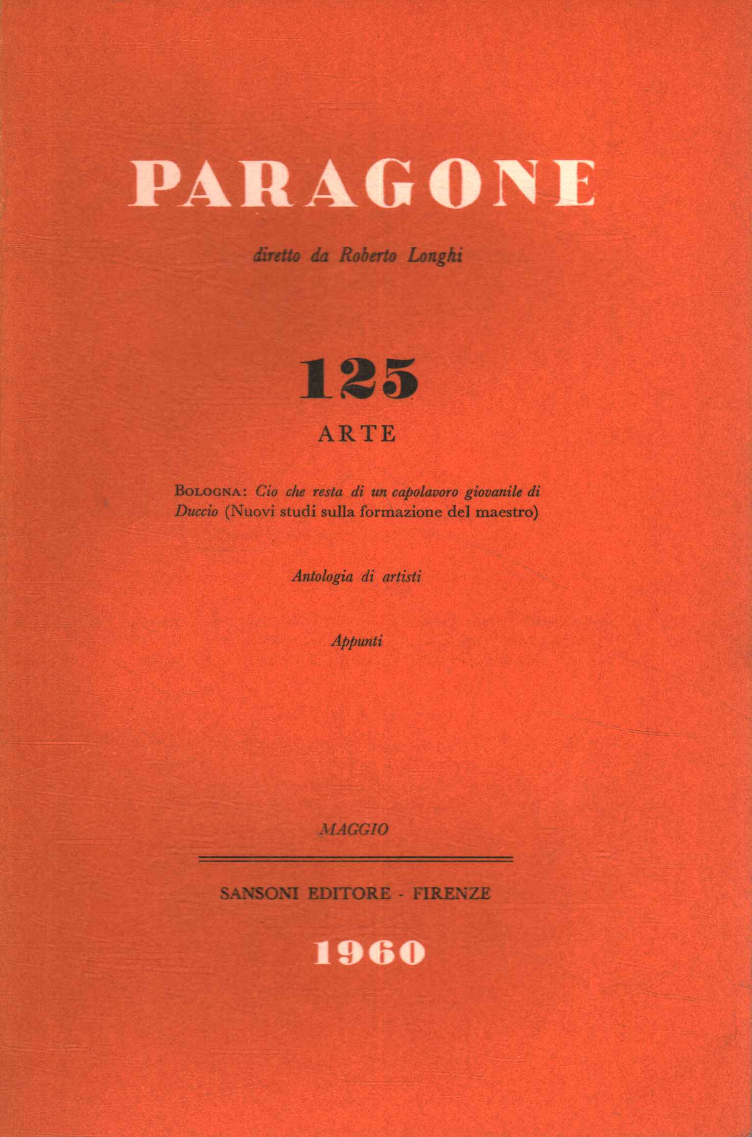 Paragone Arte (An XI Numéro 125, bi,Paragone Arte (Année