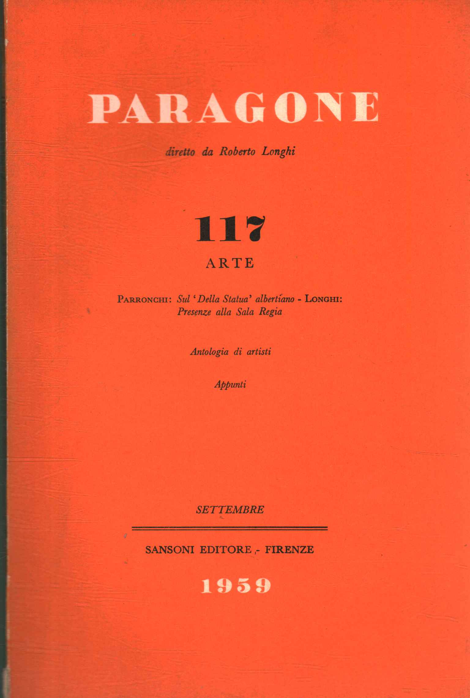 Paragone Arte (Jahrgang IX Nummer 117, Bi,Paragone Arte (Jahrgang IX Nummer 117, Bi,Paragone Arte (Jahrgang IX Nummer 117, bi,Paragone. Arte (Jahrgang IX Nummer 117, geb