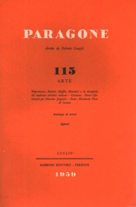 Paragone. Arte (Anno IX, Numero 115, bimestrale, luglio 1959)