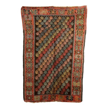 Tapis Kilim Ancien Laine Noeud Fin Turquie 235 x 153 cm