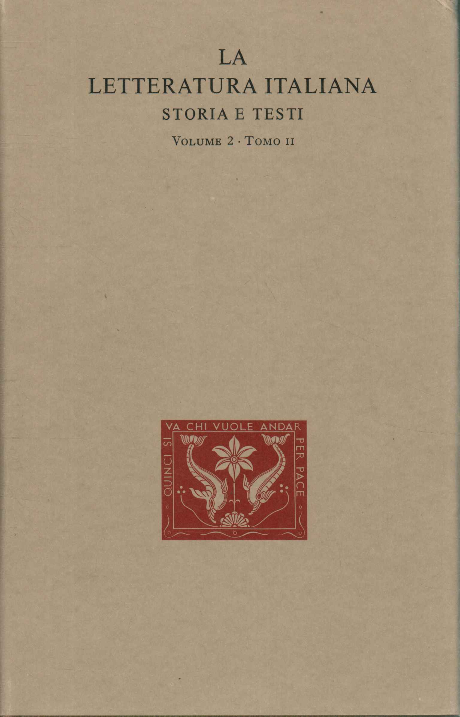 La letteratura italiana. Storia e Testi%,La letteratura italiana. Storia e Testi%