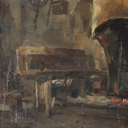 Peinture de Giuseppe Solenghi,La cuisine du contrebandier,Giuseppe Solenghi,Giuseppe Solenghi,Giuseppe Solenghi,Giuseppe Solenghi,Giuseppe Solenghi