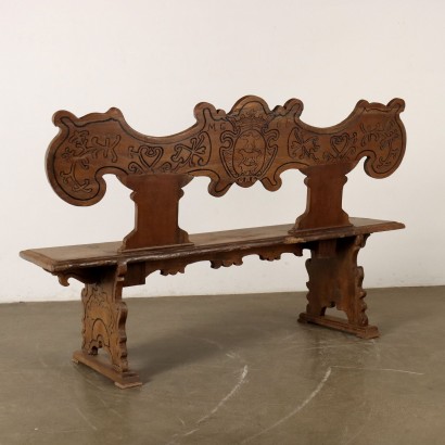 bench,Baroque Walnut Bench