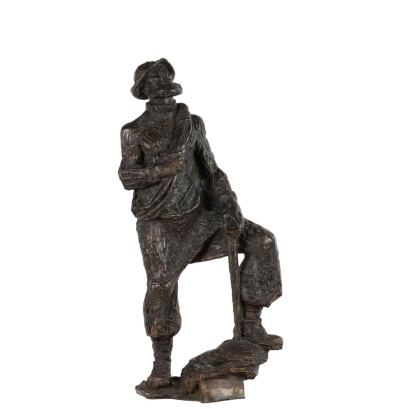 Scultura di Alpinista in Bronzo