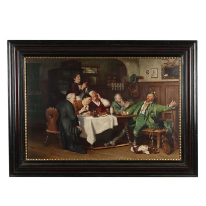 Dipinto di Eduard Huber-Andorf,Scena in osteria,Eduard Huber-Andorf,Eduard Huber-Andorf,Eduard Huber-Andorf