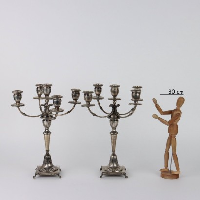 Par de Candelabros de Plata