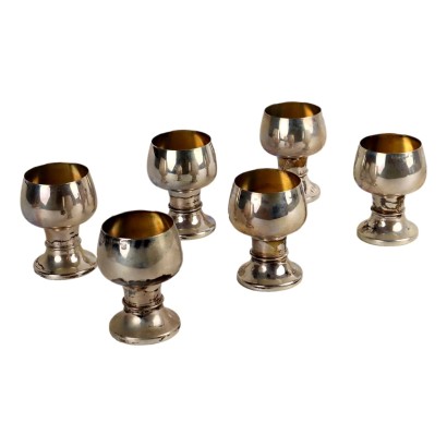 Group of Six Silver Cups Brandimarte Florence