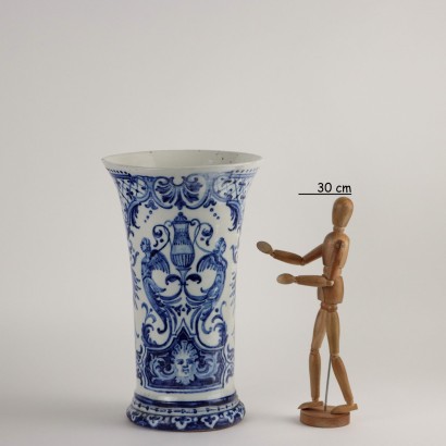 Vaso a Tromba in Maiolica Manifattura