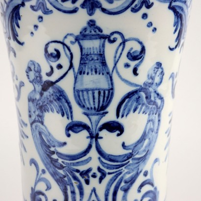 Vaso a Tromba in Maiolica Manifattura