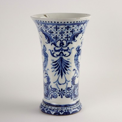 Vaso a Tromba in Maiolica Manifattura