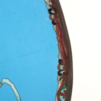 Copper Plate Decorated with Clois Enamels