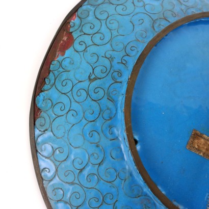 Copper Plate Decorated with Clois Enamels