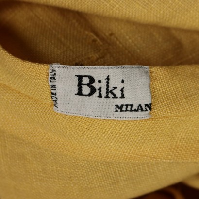 Biki Abito Vintage in Lino Giallo