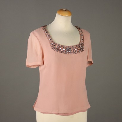 Luisa Spagnoli Blouse en soie rose