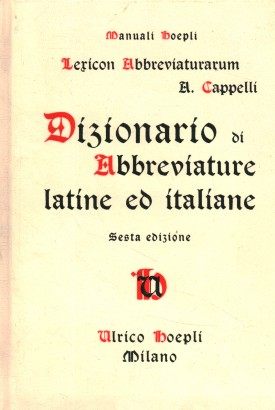 Dizionario di abbreviature latine ed ita