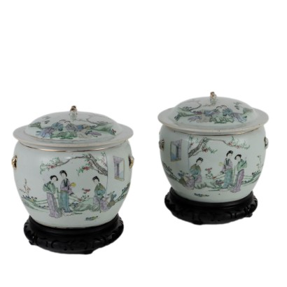 Pair of Porcelain Food Holders