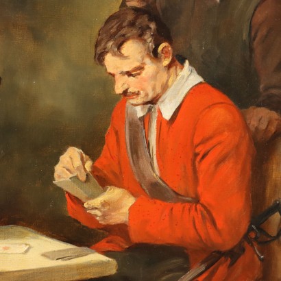 Peinture de Wilhelm Lehmann-Leonhard,Joueurs de cartes dans la taverne,Wilhelm Lehmann-Leonhard,Wilhelm Lehmann-Leonhard,Wilhelm Lehmann-Leonhard,Wilhelm Lehmann-Leonhard