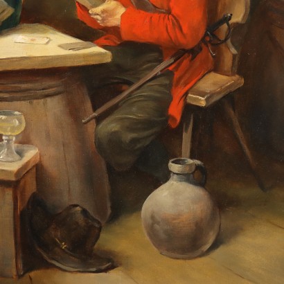 Dipinto di Wilhelm Lehmann-Leonhard,Giocatori di carte in osteria,Wilhelm Lehmann-Leonhard,Wilhelm Lehmann-Leonhard,Wilhelm Lehmann-Leonhard,Wilhelm Lehmann-Leonhard