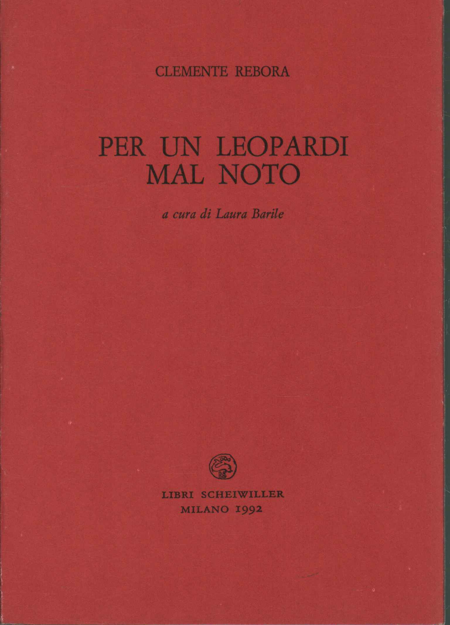 Para un Leopardi poco conocido